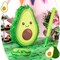 Avocado Piñata Decorations 16 x 11 x 3 Inch Fruit Avocado Piñata with Stick for Gender Reveal Party Baby Shower Birthday Party Fruit Theme Party Game Activity Decoration